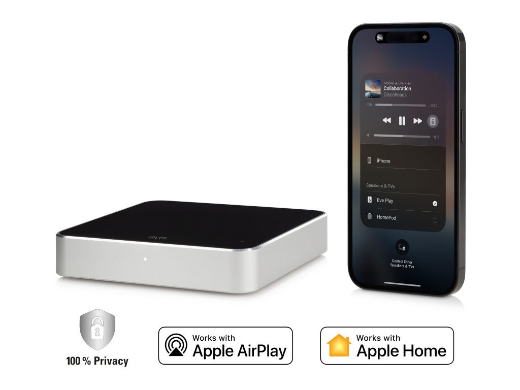 Eve Play Audio Streaming Interface unit and phone app