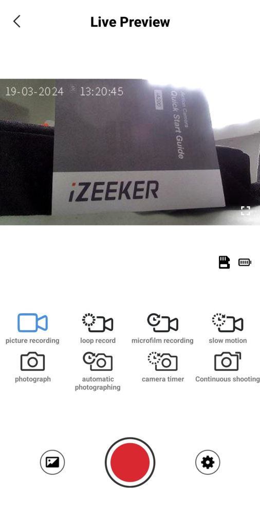 iZeeker iA200 Action Cam phone app 